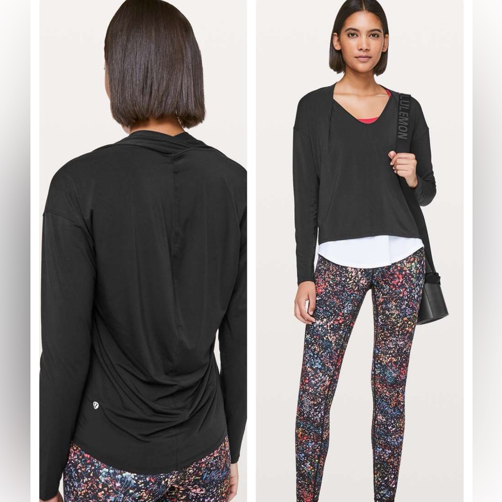 NWOT Lululemon Deep Stretch Long Sleeve in Black (Size 8)